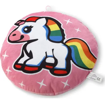 Dekorativní polštářek Wooline Plyšový polštářek růžový Jednorožec, silueta Limitovaná edice!