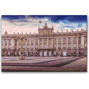 Diamantové malování Diamantové malování - Královský palác, Madrid Velikost: 40x60cm, Rámování: Pouze srolované plátno, Diamanty: Čtvercové