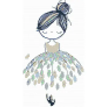 Diamantové malování Diamantové malování - Panenka Velikost: 20x30cm, Rámování: Pouze srolované plátno, Diamanty: Kulaté