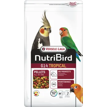Krmivo pro ptáka VERSELE-LAGA Granule NutriBird G14 Tropical 10 kg pro korely a středně velké papoušky s tropickým ovocem