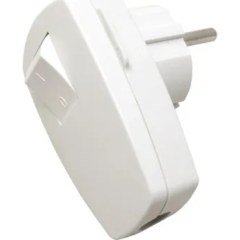 Elektrická zásuvka BACHMANN BACHMANN Konektor síťový 250V/16A, samec, CEE 7/7, s vypínačem, na kabel, bílý (911.271)