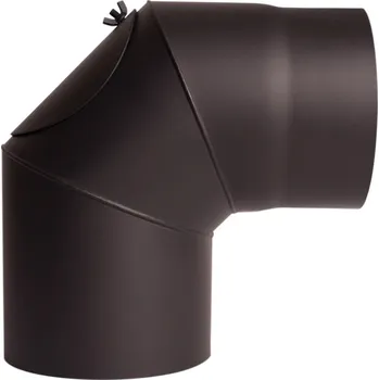 Kouřovod Koleno 90°/200 mm/1,5 mm s čistícím otvorem