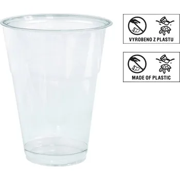 Jednorázové nádobí Kelímek PLA 300ml 12oz 85mm 100% kompostovatelný EMBOSS EU LOGO - 800 ks