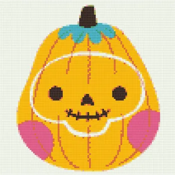 Diamantové malování Diamantové malování - Roztomilá dýně Velikost: 50x50cm, Rámování: Pouze srolované plátno, Diamanty: Kulaté