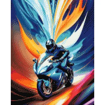 Diamantové malování Diamantové malování - Vášeň pro motorky Velikost: 30x40cm, Rámování: Pouze srolované plátno, Diamanty: Kulaté