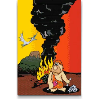 Diamantové malování Diamantové malování - Doba kamenná Velikost: 40x60cm, Rámování: Pouze srolované plátno, Diamanty: Čtvercové