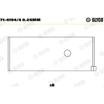 Ojnice Ojniční ložisko GLYCO 71-4194/4 0.25mm