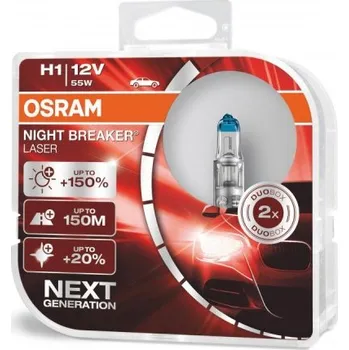 Autožárovka OSRAM OSRAM H1 Night Breaker Laser +150% 12V Box 2ks 2ks