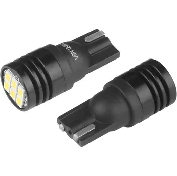 Autožárovka Carmotion LED žárovky W5W T10 6 LED 3020, bílé 6000K, 2 ks