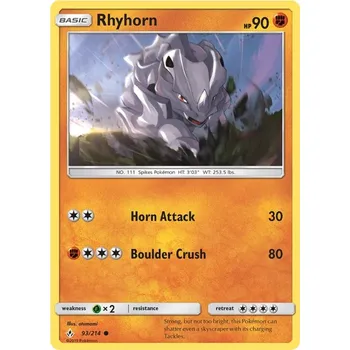 Sběratelská karetní hra Rhyhorn 093/214 - Unbroken Bonds Typ karty: Non-Holo