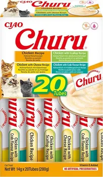 Pamlsek pro kočku Inaba Ciao Churu Cat Snack Multipack Chicken Variety