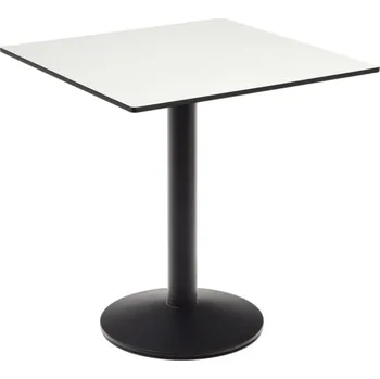 Jídelní stůl Bílý bistro stolek Kave Home Esilda 68 x 68 cm