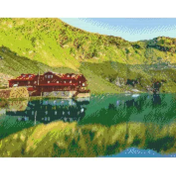 Diamantové malování Diamantové malování - Jezero Balea, Rumunsko 2 Velikost: 40x50cm, Rámování: Pouze srolované plátno, Diamanty: Kulaté
