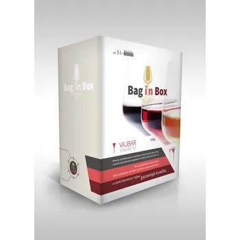 Víno Merlot, suché, bag in box 5 l, Vajbar, bag in box 5 l