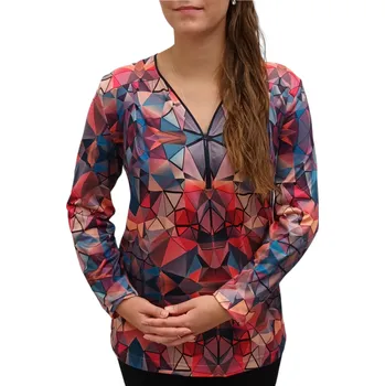 Dámská halenka Kepa style Delší halenka Kepa barevná na zip velikosti Kepa: 46