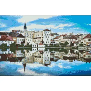 Diamantové malování - Jindřichův Hradec Velikost: 40x60cm, Rámování: Pouze srolované plátno, Diamanty: Čtvercové