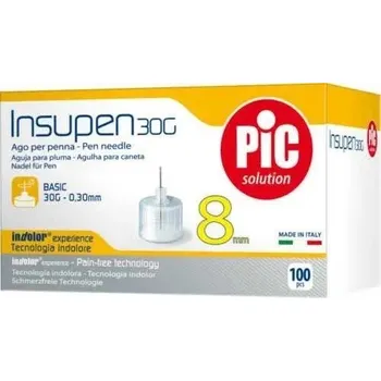 Injekční jehla Jehly insupen pro všechna inzulínová pera—0,30X8 mm, 100ks