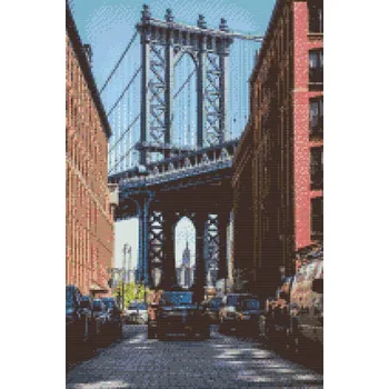 Diamantové malování Diamantové malování - Brooklynský most Velikost: 40x60cm, Rámování: Pouze srolované plátno, Diamanty: Čtvercové