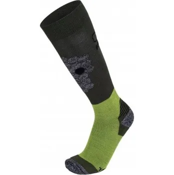 Pánské ponožky podkolenky Brbl Glacier 2, army green/lime/black - vel. 47-48 119713
