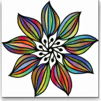 Diamantové malování Diamantové malování - Mandala8 Velikost: 50x50cm, Rámování: Pouze srolované plátno, Diamanty: Kulaté