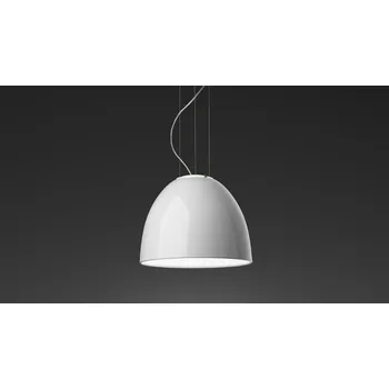 Artemide Designové závěsné LED svítidlo Nur Gloss mini Ø 36,6cm, 2700K, 1 x E27 Barva: Bílá