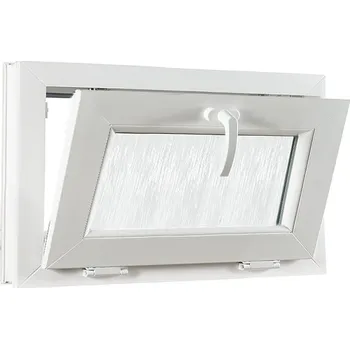 Okno SKLADOVÁ-OKNA.cz Sklopné plastové okno REHAU Smartline+ sklo kůra - 600 x 420 mm Bílá