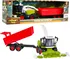 autíčko Forage Harvester Set  kombajn s přívěsem zelený/červený