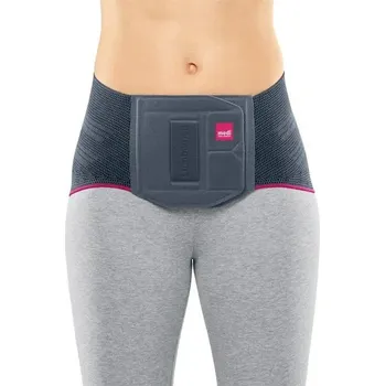 Bederní pás Lumbamed plus - stříbrná—S masážní pelotou, dámský, velikost I
