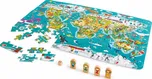 HAPE Puzzle Mapa světa 2v1 100 dílků