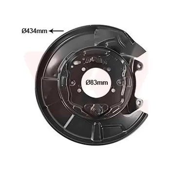 Brzdový kotouč Ochranný plech proti rozstřikování, brzdový kotouč VAN WEZEL 5377374