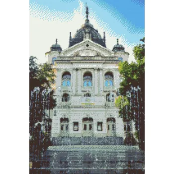 Diamantové malování Diamantové malování - Zpívající fontána v Košicích Velikost: 40x60cm, Rámování: Pouze srolované plátno, Diamanty: Kulaté