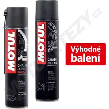 Provozní kapalina AKCE Sada MOTUL Chain Lube Road+ a Chain Clean 400ml
