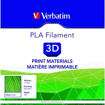 Filament Verbatim Filament, PLA, Green, 1,75 mm, 1 kg 55324