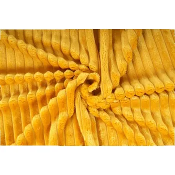 Stripe minky fleece, proužek - žlutá, metráž, látka