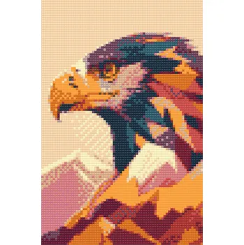 Diamantové malování Diamantové malování - Vektorový orel 2 Velikost: 20x30cm, Rámování: Pouze srolované plátno, Diamanty: Kulaté