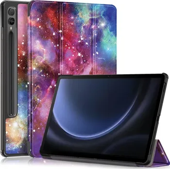 Příslušenství pro tablet Print chytré zavírací pouzdro na Samsung Galaxy Tab S9 FE+ - vesmír