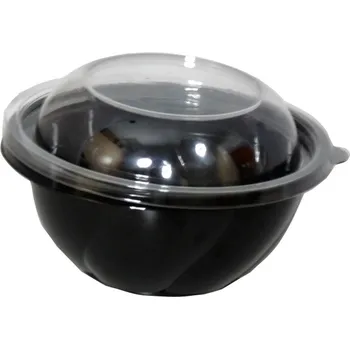 Jednorázové nádobí Miska rPET kulatá 1000ml SB1050-spodek, černá - 300 ks