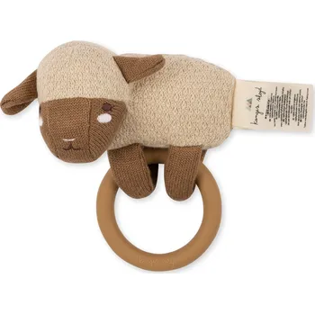 Konges Slojd Chrastítko ovečka na kroužku Konges Sløjd Activity Knit Ring Sheep