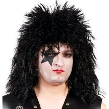 Karnevalová paruka Černá Paruka - Rocker