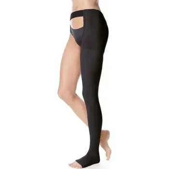 Dámské punčochy Stehenní punčochy s upínáním MAXIS MICRO (II.KT)—Velikost 5, barva černá, délka krátká, bez špice, PRAVÁ