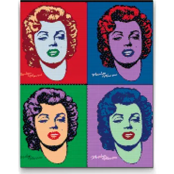 Diamantové malování Diamantové malování - 4 odstíny Marilyn Velikost: 30x40cm, Rámování: Pouze srolované plátno, Diamanty: Kulaté