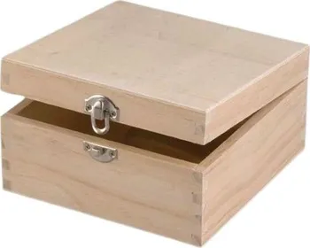 Dárková krabička efco creative Dřevěná krabička čtvercová 1432735 19 x 19 x 10 cm borovice