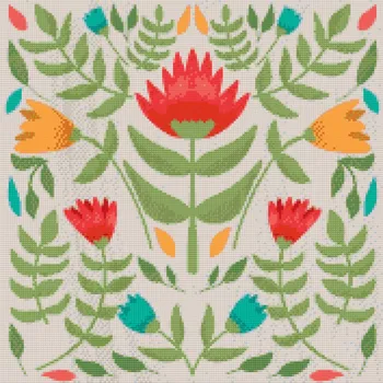 Diamantové malování Diamantové malování - Tulipánové pozadí Velikost: 50x50cm, Rámování: Pouze srolované plátno, Diamanty: Kulaté