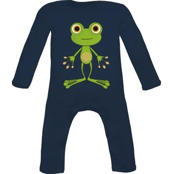 Kojenecké oblečení Dětské body Long s potiskem Zelený žabák dětské