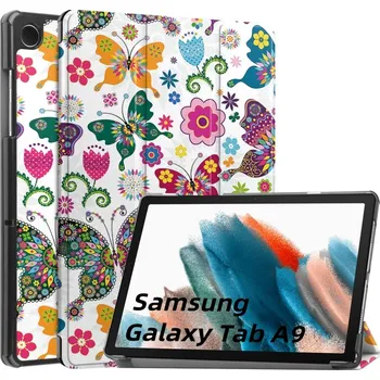Pouzdro na tablet VSECHNONAMOBIL 66414 ART Zaklápaci kryt Samsung Galaxy Tab A9 BUTTERFLY