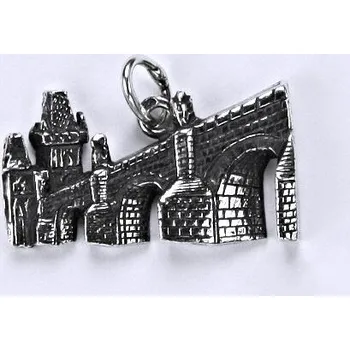 Přívěsek Stříbrný přívěsek Karlův most - P908 (Stříbrný Karlův most)