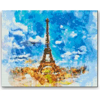 Diamantové malování Diamantové malování - Paříž Velikost: 30x40cm, Rámování: Pouze srolované plátno, Diamanty: Čtvercové