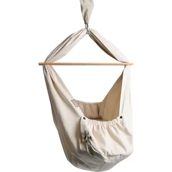 Kolébka pro miminko homba baby závěsná kolébka pro miminka krémová (s pružinou a potahem)