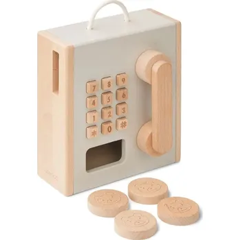 Liewood Dřevěný telefon na mince Rufus Oat Liewood Rufus Payphone