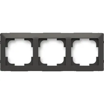 vypínač ABB Zoni trojrámeček matná černá/bílé okraje 3901T-A00030 137 (2CHT010030A6137)